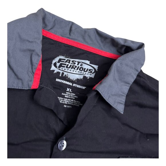 FAST & FURIOUS Dom Toretto Car Racing Mechanic Short Sleeve Shirt Mens XL - Picture 4 of 5
